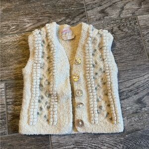 100% Alpaca wool hand knitted in Peru Kids Vest